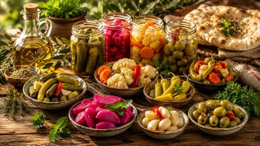 أفضل أنواع المخللات اللبنانية وفوائدها وأشهر طرق تقديمها