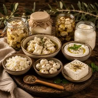 الأجبان والألبان البلدية