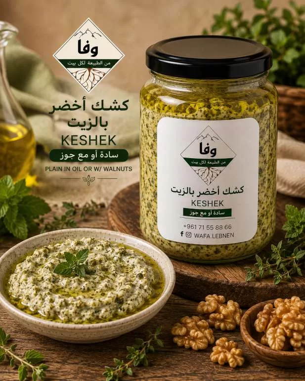 كشك أخضر بالزيت سادة أو مع جوز - 800 g